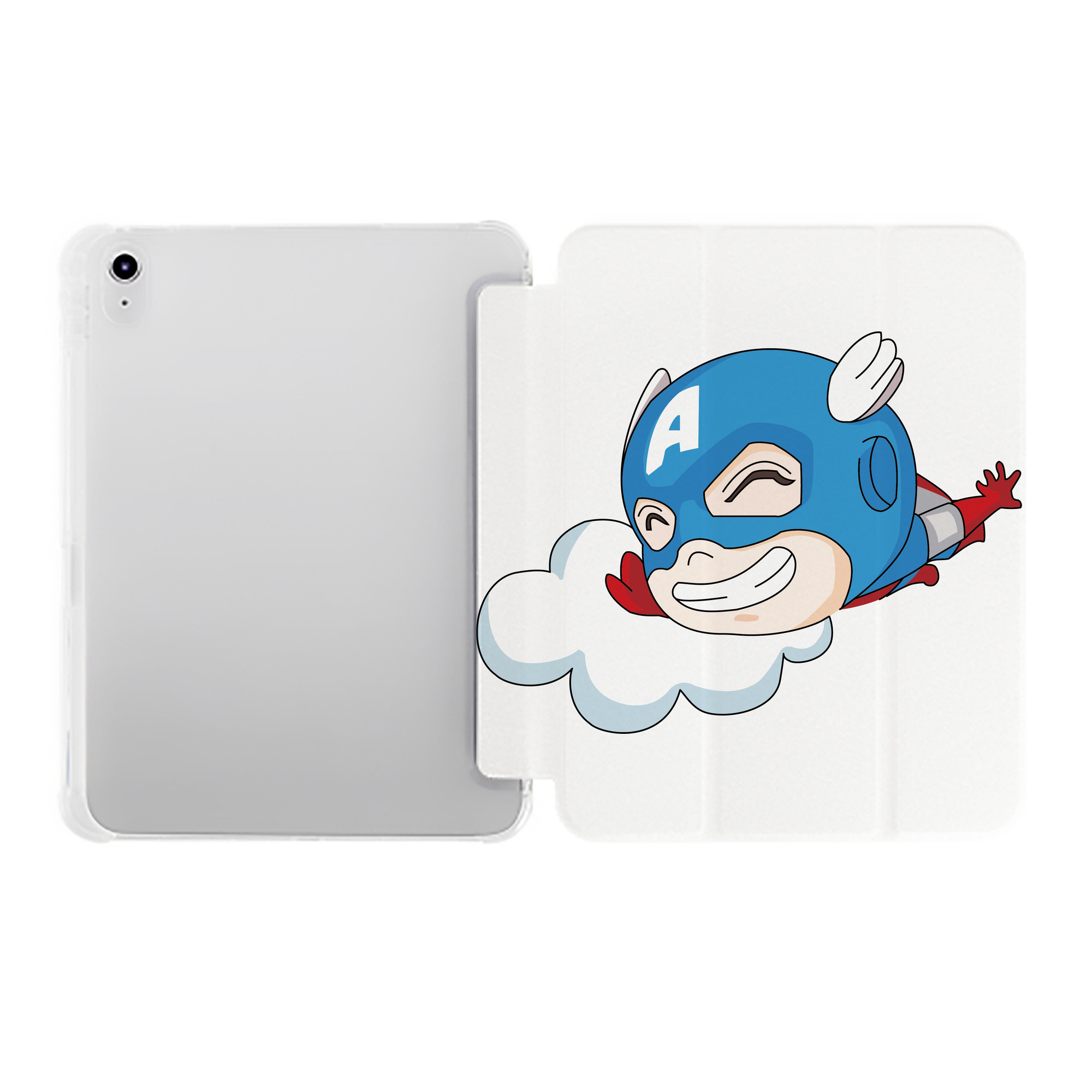 （画像用） アベンジャーズ The Avengers IPad ケース ペン収納付き 三つ折りスタンド PUレザー×シリコン 対応機種9.5/10.5/10.9インチ